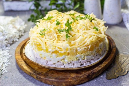 Нежный салат «Невеста» для новогоднего стола