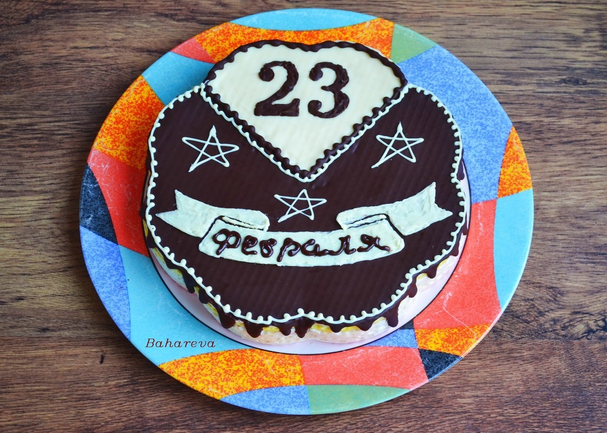 Идеальный торт к мужскому празднику за 30 минут