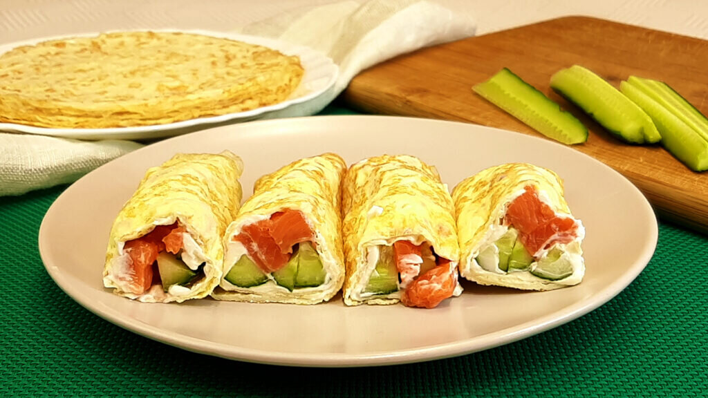 Как приготовить воздушные блины без муки с начинкой