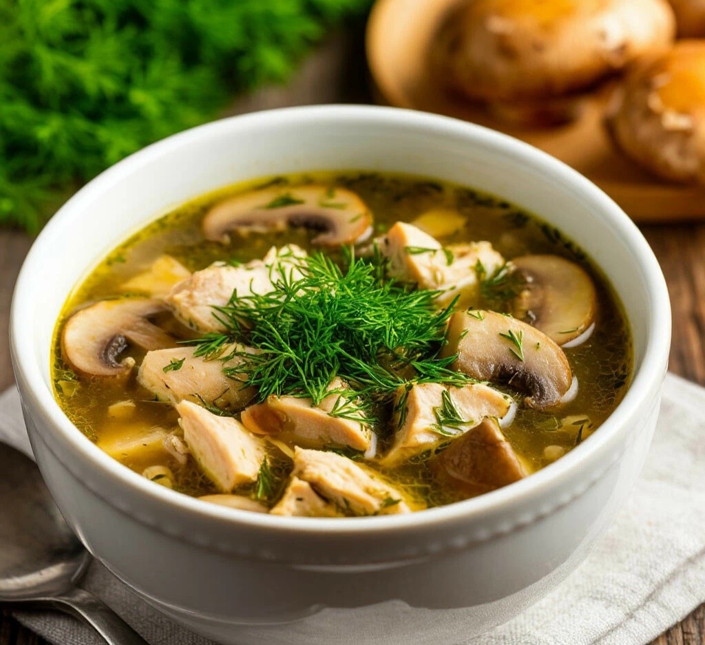 Суп, который согреет душу: куриное чудо с лесными ароматами