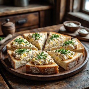 Хрустящие гренки с тунцом и яйцами: идеальная закуска для любого стола