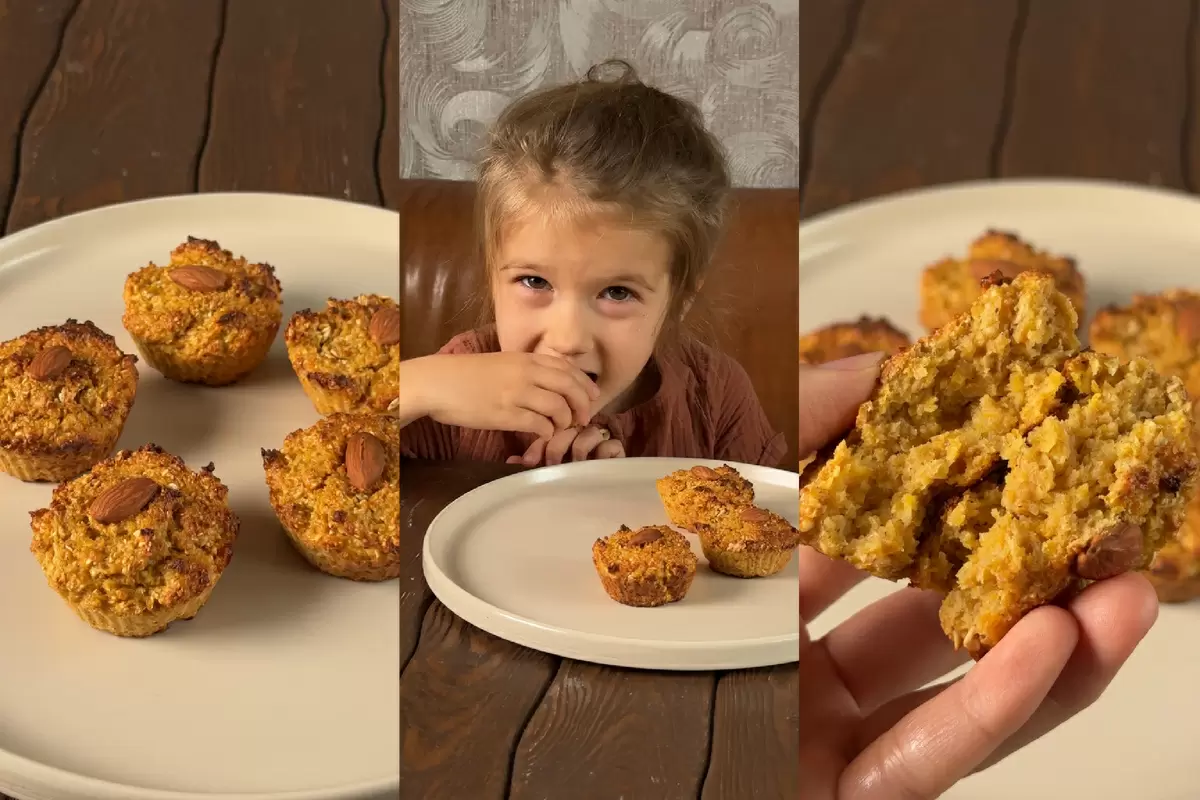 Ароматные кексы с овсянкой и курагой