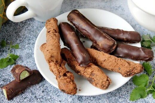 Шоколадные палочки с мятным привкусом